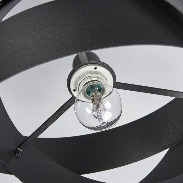 Lampa sufitowa Tornado Euluna, możliwość ściemniania, czarny, salon / jadalnia, metal, nowoczesny