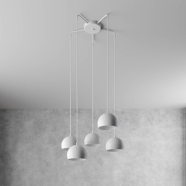 Lampa wisząca Sool Luminex, możliwość ściemniania, biały / opal, salon / jadalnia, metal