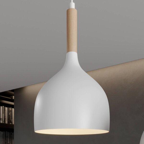 Lampa wisząca Noak Luminex, możliwość ściemniania, biały / opal, salon / jadalnia, metal, nowoczesny