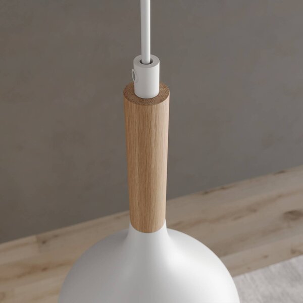 Lampa wisząca Noak Luminex, możliwość ściemniania, biały / opal, salon / jadalnia, metal, nowoczesny