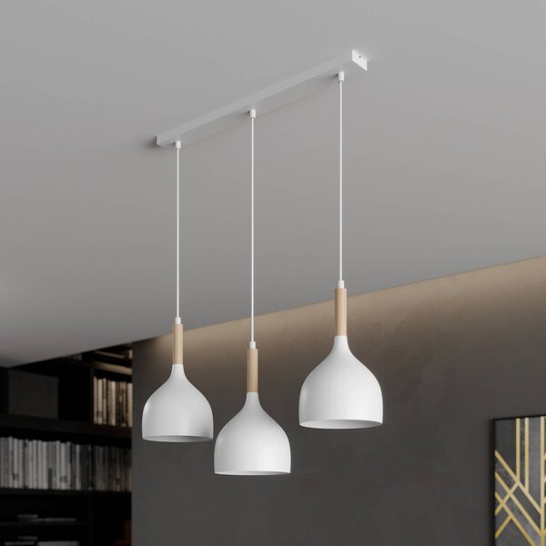 Lampa wisząca Noak Luminex, możliwość ściemniania, biały / opal, salon / jadalnia, metal, nowoczesny