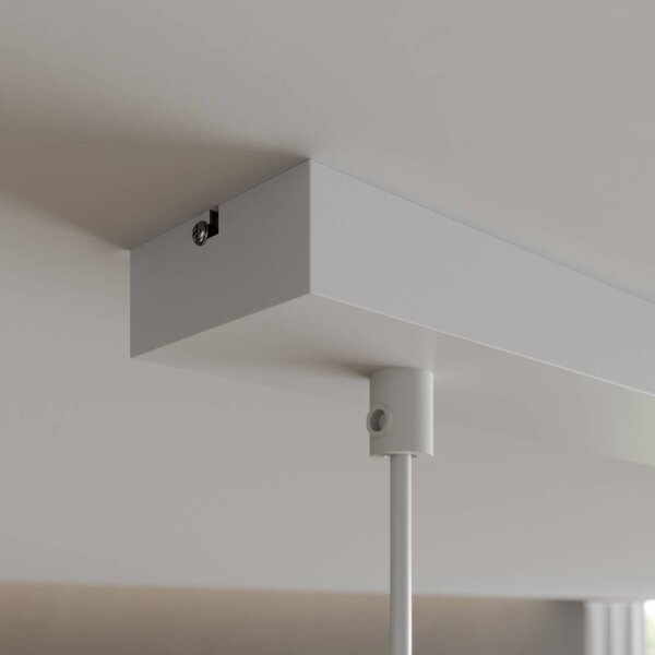 Lampa wisząca Noak Luminex, możliwość ściemniania, biały / opal, salon / jadalnia, metal, nowoczesny