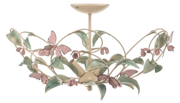 Lampa sufitowa Butterfly Luminex, możliwość ściemniania, salon / jadalnia, stal szlachetna, florentyński