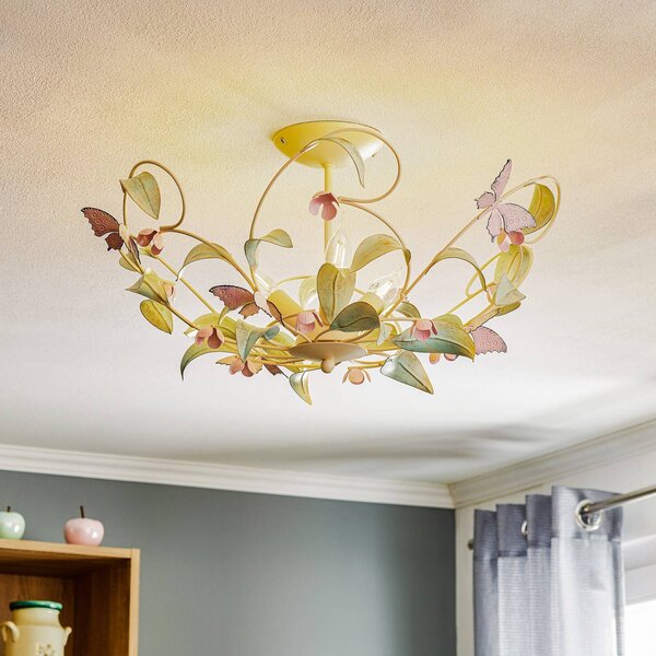 Lampa sufitowa Butterfly Luminex, możliwość ściemniania, salon / jadalnia, stal szlachetna, florentyński
