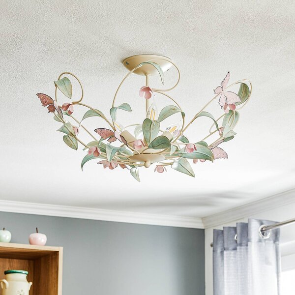 Lampa sufitowa Butterfly Luminex, możliwość ściemniania, salon / jadalnia, stal szlachetna, florentyński