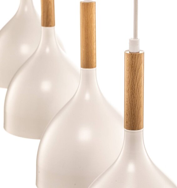 Lampa wisząca Noak Luminex, możliwość ściemniania, biały / opal, salon / jadalnia, metal