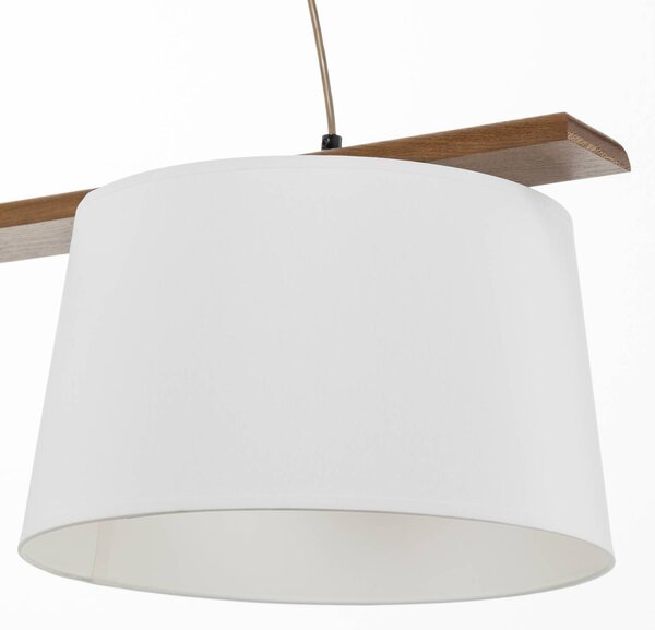 Lampa wisząca Sweden Lamkur, możliwość ściemniania, ciemne drewno, salon / jadalnia, drewno, nowoczesny