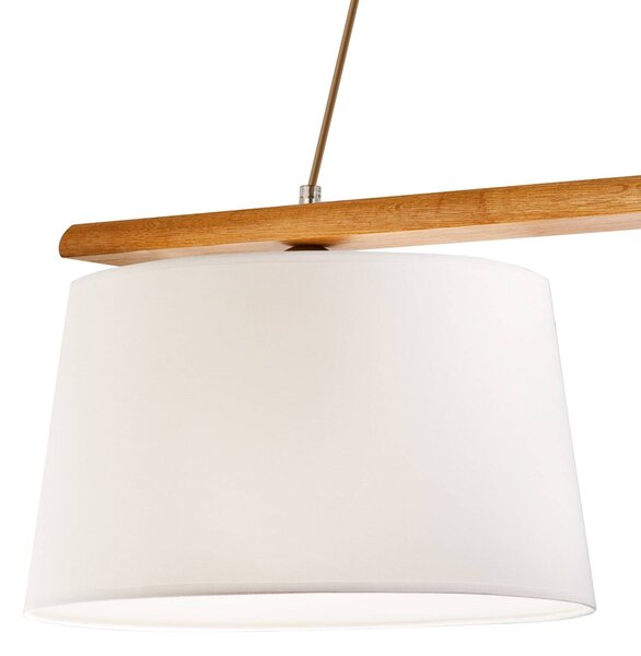 Lampa wisząca Sweden Lamkur, możliwość ściemniania, ciemne drewno, salon / jadalnia, drewno, nowoczesny
