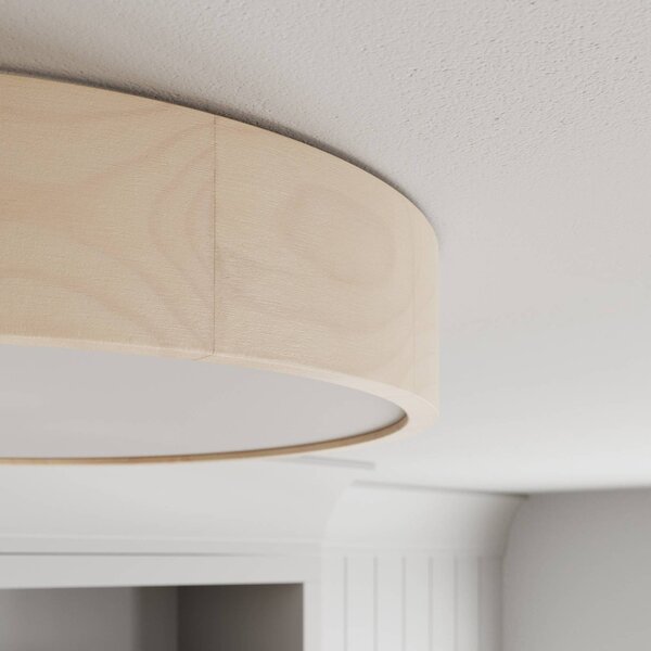 Lampa sufitowa Kerio Envostar, możliwość ściemniania, biały / opal, salon / jadalnia, drewno, nowoczesny