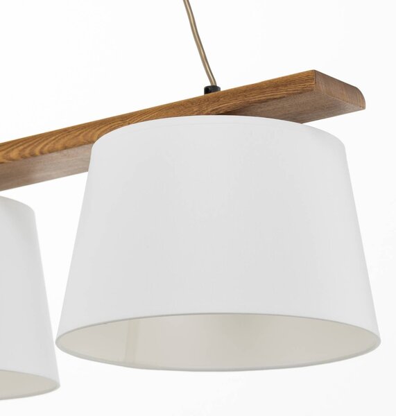 Lampa wisząca Sweden Lamkur, możliwość ściemniania, ciemne drewno, salon / jadalnia, drewno, nowoczesny