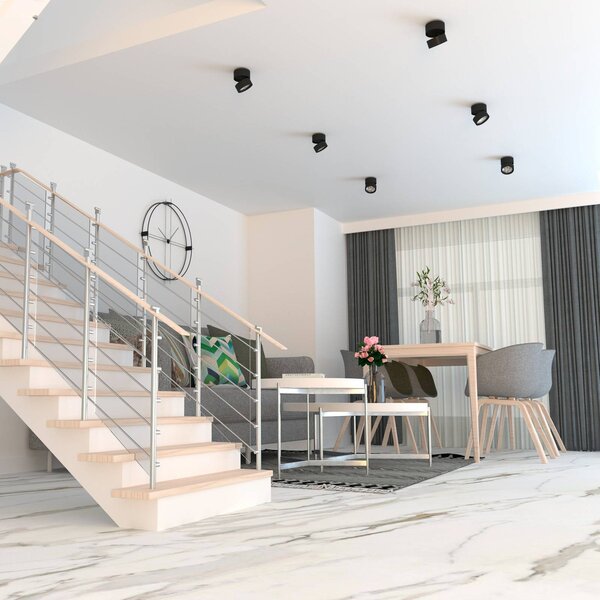 LOOM DESIGN Reflektor sufitowy LED Ray Ø9,3cm 13W czarny Ray, możliwość ściemniania, czarny, salon / jadalnia, aluminium, nowoczesny