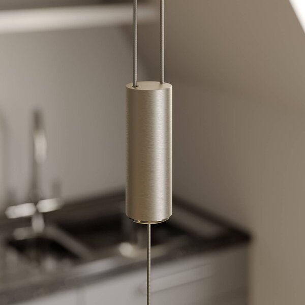 Lampa wisząca Lian Quitani, możliwość ściemniania, jasne drewno, salon / jadalnia, drewno, design