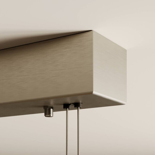 Lampa wisząca Lian Quitani, możliwość ściemniania, jasne drewno, salon / jadalnia, drewno, design
