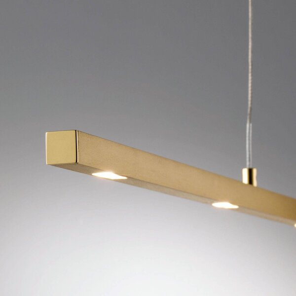Lampa wisząca Tolu Quitani, możliwość ściemniania, mosiężny / złoty, salon / jadalnia, aluminium, nowoczesny