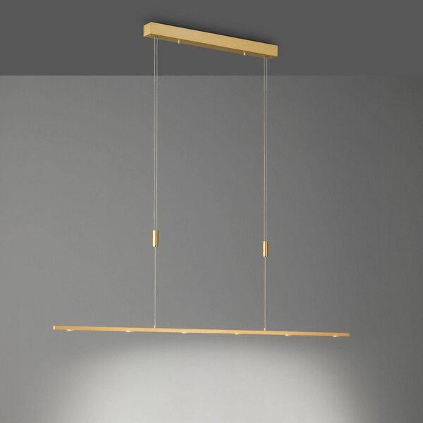 Lampa wisząca Tolu Quitani, możliwość ściemniania, mosiężny / złoty, salon / jadalnia, aluminium, nowoczesny
