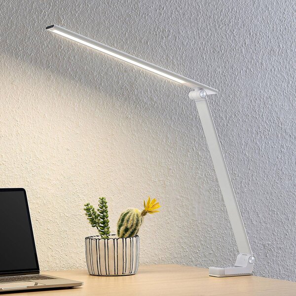 Lampa biurkowa LED Tamarin PRIOS, możliwość ściemniania, biały / opal, biuro, tworzywo sztuczne, nowoczesny