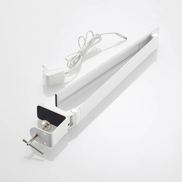 Lampa biurkowa LED Tamarin PRIOS, możliwość ściemniania, biały / opal, biuro, tworzywo sztuczne, nowoczesny
