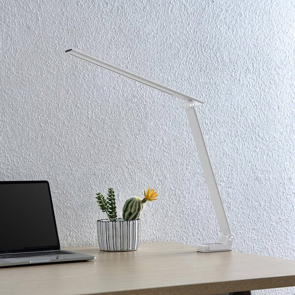 Lampa biurkowa LED Tamarin PRIOS, możliwość ściemniania, biały / opal, biuro, tworzywo sztuczne, nowoczesny