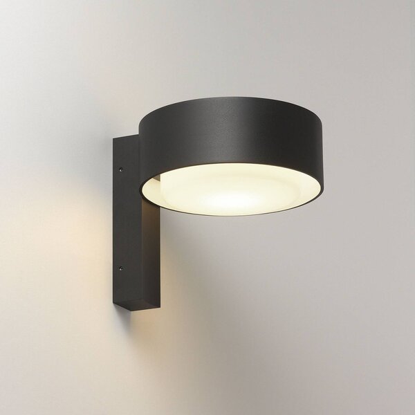 MARSET Kinkiet zewnętrzny LED Plaff-on! A, możliwość ściemniania, czarny, aluminium, design