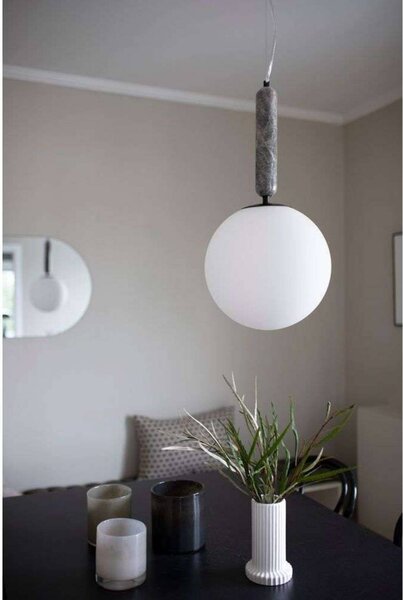 Globen Lighting Lampa wisząca Torrano, możliwość ściemniania, brązowy / rdzawy, salon / jadalnia, kamień, design