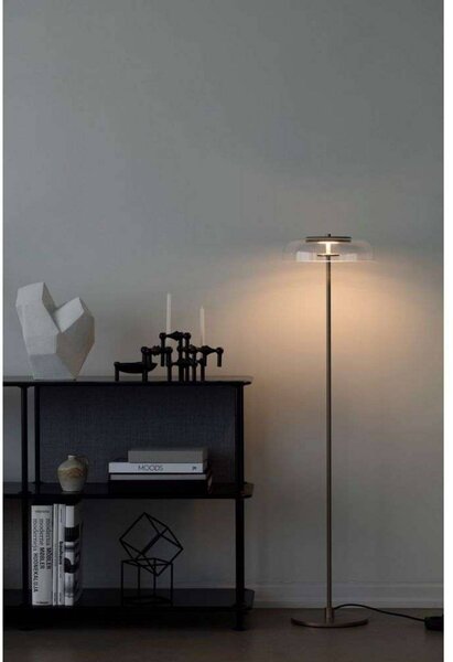 Nuura Aps Lampa stojąca LED Blossi, możliwość ściemniania, mosiężny / złoty, salon / jadalnia, metal, skandynawski