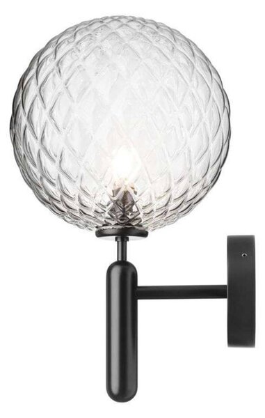 Nuura Aps lampa zewnętrzna Miira, Ø 20 cm, czarny/przezroczysty możliwość ściemniania, czarny, metal, skandynawski