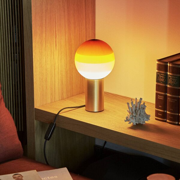MARSET Lampa stołowa design Dipping Light, kremowy / amber, salon / jadalnia, szkło, design