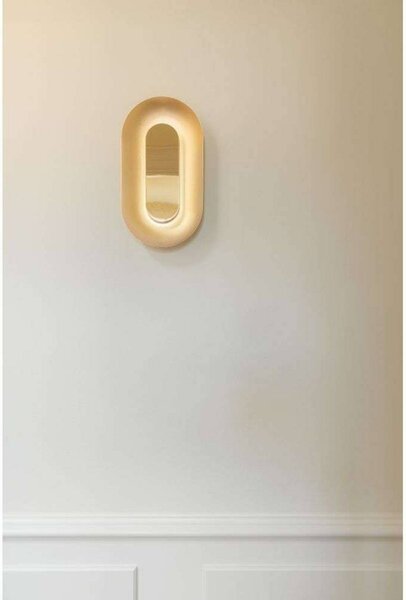 Nuura Kinkiet designerski Sasi, możliwość ściemniania, mosiężny / złoty, salon / jadalnia, metal, skandynawski