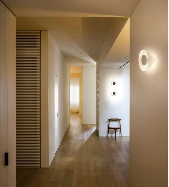 MARSET Kinkiet designerski Aura, miedziany, salon / jadalnia, szkło, design