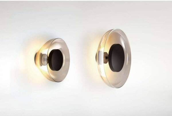 MARSET Kinkiet designerski Aura, biały / opal, salon / jadalnia, szkło, design