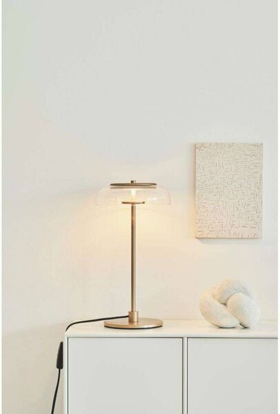 Nuura Lampa stołowa LED Blossi, możliwość ściemniania, mosiężny / złoty, salon / jadalnia, metal, skandynawski