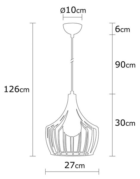Lampa wisząca w kolorze miedzi z metalowym kloszem ø 27 cm Mezopotamya – Opviq lights