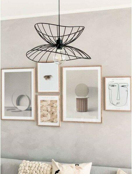 Globen Lighting Lampa wisząca RAY, możliwość ściemniania, czarny, salon / jadalnia, metal, nowoczesny