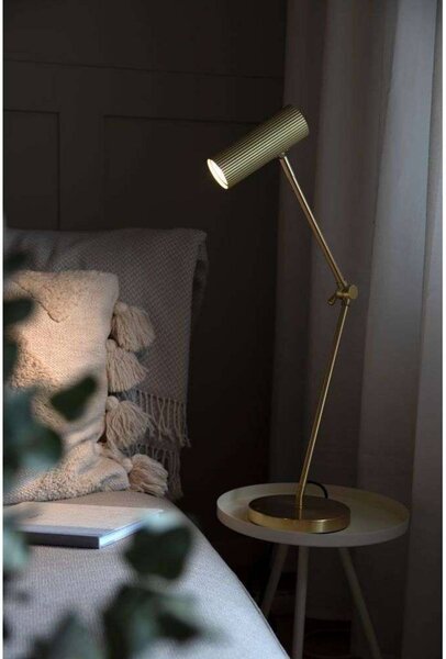 Globen Lighting Lampa stołowa Hubble READ, mosiężny / złoty, salon / jadalnia, metal, design