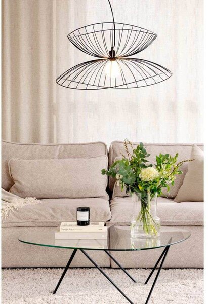 Globen Lighting Lampa wisząca RAY, możliwość ściemniania, czarny, salon / jadalnia, metal, nowoczesny