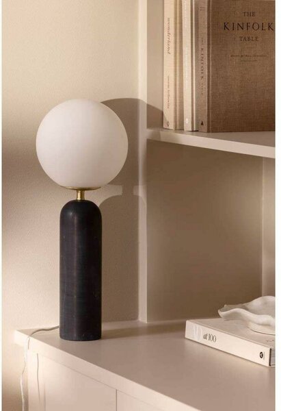 Globen Lighting Lampa stołowa Torrano, czarny, salon / jadalnia, kamień, design