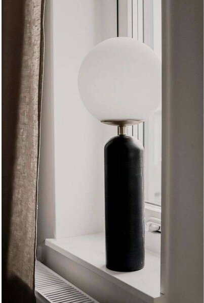 Globen Lighting Lampa stołowa Torrano, czarny, salon / jadalnia, kamień, design