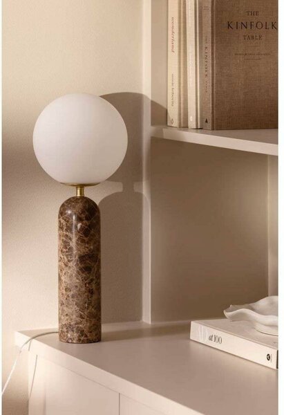 Globen Lighting Lampa stołowa Torrano, brązowy / rdzawy, salon / jadalnia, kamień, design