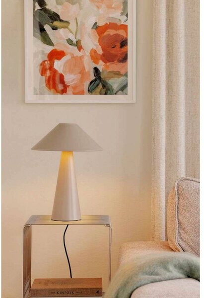 Globen Lighting Lampa stołowa Cannes, kremowy / amber, salon / jadalnia, metal, skandynawski