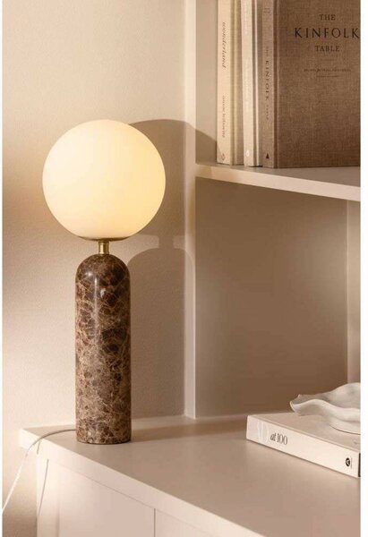 Globen Lighting Lampa stołowa Torrano, brązowy / rdzawy, salon / jadalnia, kamień, design