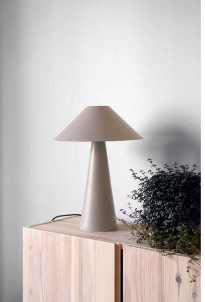 Globen Lighting Lampa stołowa Cannes, kremowy / amber, salon / jadalnia, metal, skandynawski