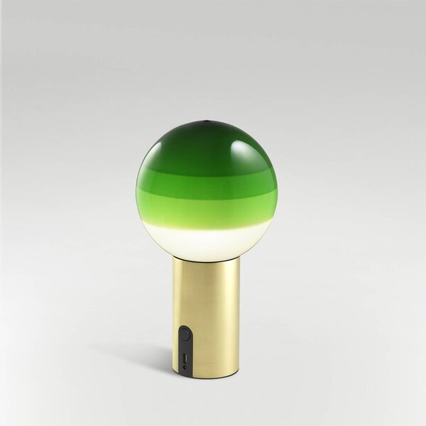 MARSET Lampa stołowa design Dipping Light, możliwość ściemniania, zielony, salon / jadalnia, szkło, design