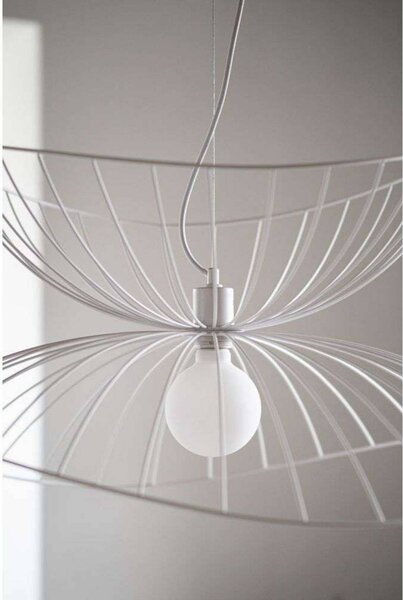 Globen Lighting Lampa wisząca RAY, możliwość ściemniania, biały / opal, salon / jadalnia, metal, nowoczesny