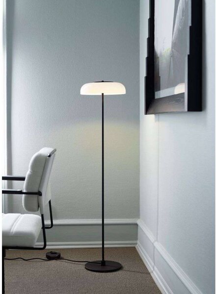 Nuura Lampa stojąca LED Blossi, możliwość ściemniania, czarny, salon / jadalnia, metal, skandynawski