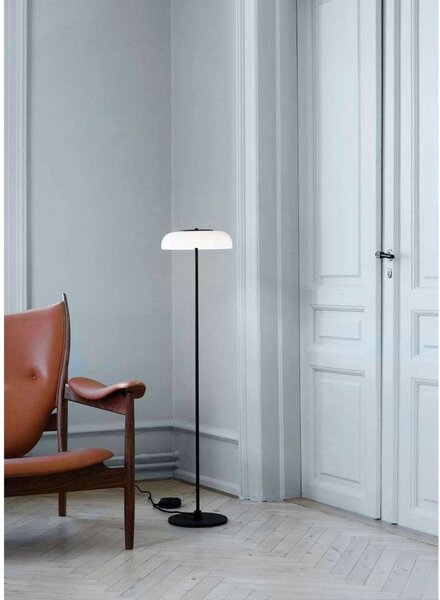 Nuura Lampa stojąca LED Blossi, możliwość ściemniania, czarny, salon / jadalnia, metal, skandynawski