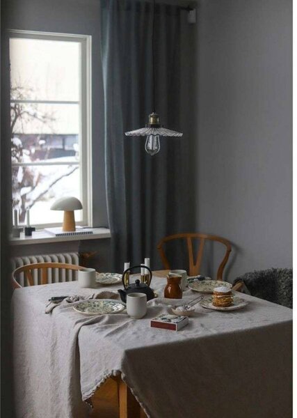 Globen Lighting Lampa wisząca COBBLER, przezroczysta, Ø 25 cm możliwość ściemniania, przezroczysty / transparentny, salon / jadalnia, szkło, vintage
