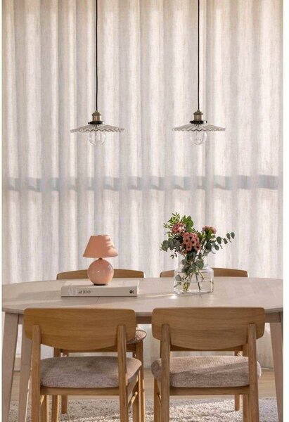 Globen Lighting Lampa wisząca COBBLER, przezroczysta, Ø 25 cm możliwość ściemniania, przezroczysty / transparentny, salon / jadalnia, szkło, vintage