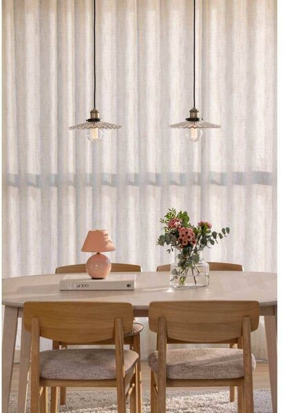 Globen Lighting Lampa wisząca COBBLER, przezroczysta, Ø 25 cm możliwość ściemniania, przezroczysty / transparentny, salon / jadalnia, szkło, vintage