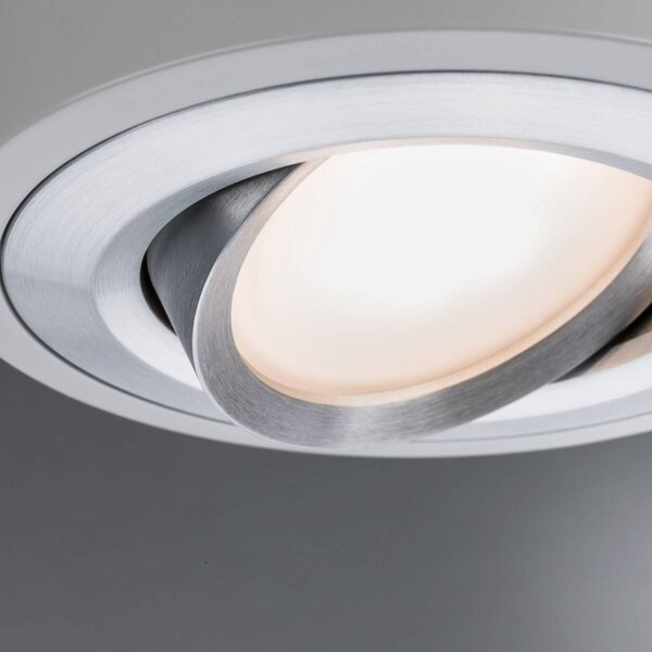 Paulmann Lampa sufitowa LED Argun, biała, Ø 10 cm, metal możliwość ściemniania, biały / opal, salon / jadalnia, metal, nowoczesny