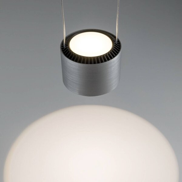 Paulmann Lampa wisząca Aldan, możliwość ściemniania, aluminiowy / szary / cynkowy, salon / jadalnia, aluminium, nowoczesny